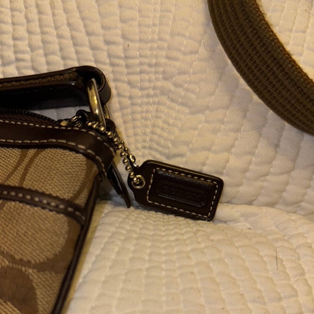 Coach Brown Messenger Bag with Signature Monogram - Picture 7 of 8